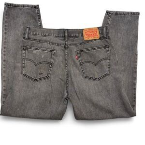 Levi's 550 '92 Reissue Faded Black Charcoal Wash Distressed Jeans 34x32 Relaxed